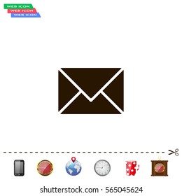 Envelope Mail icon, vector illustration. Flat design style