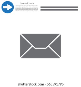 Envelope Mail icon, vector illustration. 
