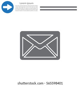 Envelope Mail icon, vector illustration. 