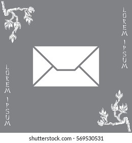Envelope Mail icon, vector illustration. 