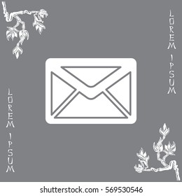 Envelope Mail icon, vector illustration. 