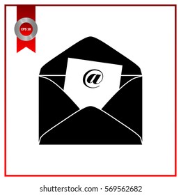 Envelope Mail icon, vector illustration. Flat design style