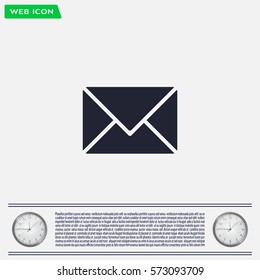 Envelope Mail icon, vector illustration. Flat design style