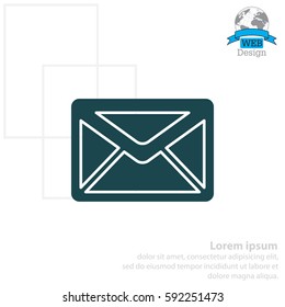 Envelope Mail icon, vector illustration. 