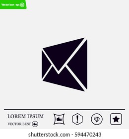 Envelope Mail icon, vector illustration. Flat design style