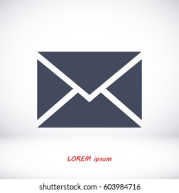 Envelope Mail icon, vector illustration. Flat design eps 10