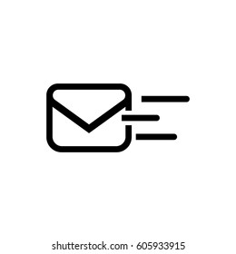 Envelope mail icon, vector illustration. Flat design style