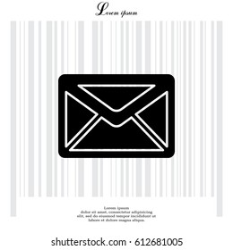 Envelope Mail icon, vector illustration. 