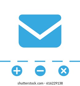 Envelope mail icon, vector illustration. Flat design style
