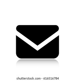 Envelope mail icon, vector illustration. Flat design style