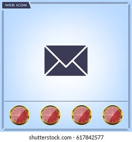 Envelope Mail icon, vector illustration. Flat design style