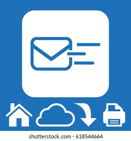 Envelope mail icon, vector illustration. Flat design style