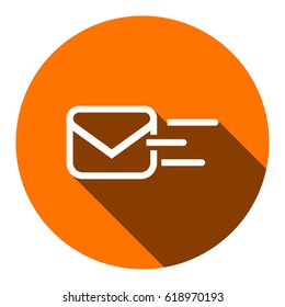 Envelope mail icon, vector illustration. Flat design style