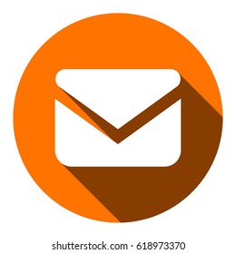 Envelope mail icon, vector illustration. Flat design style