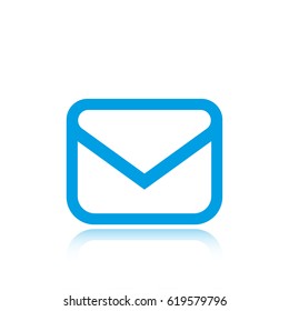 Envelope mail icon, vector illustration. Flat design style