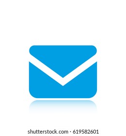 Envelope mail icon, vector illustration. Flat design style