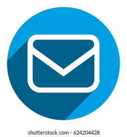 Envelope mail icon, vector illustration. Flat design style