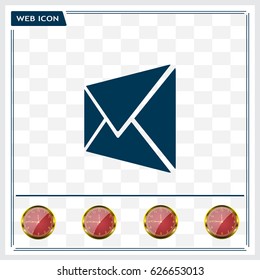 Envelope Mail icon, vector illustration. Flat design style