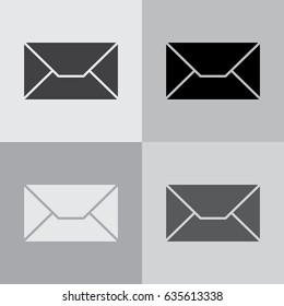 Envelope Mail icon, vector illustration. 