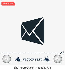 Envelope Mail icon, vector illustration. Flat design style