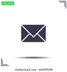 Envelope Mail icon, vector illustration. Flat design style