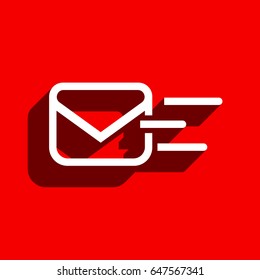 Envelope mail icon, vector illustration. Flat design style
