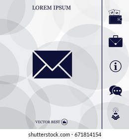 Envelope Mail icon, vector illustration. Flat design style