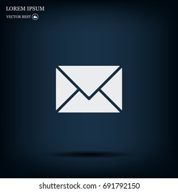 Envelope Mail icon, vector illustration. Flat design style