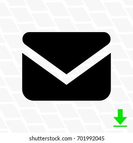 Envelope mail icon, vector illustration. Flat design style
