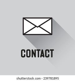 Envelope Mail icon, vector illustration.contact concept