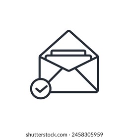 Envelope Mail icon. vector.Editable stroke.linear style sign for use web design,logo.Symbol illustration.