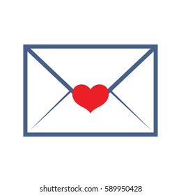 Envelope Mail icon,love letter vector