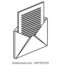 envelope mail isometric icon