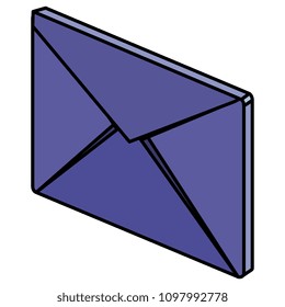 envelope mail isometric icon