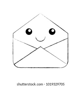 envelope mail kawaii character