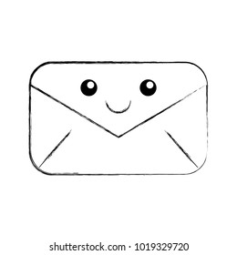 envelope mail kawaii character
