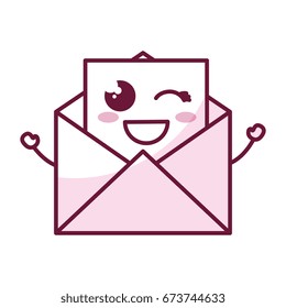 envelope mail kawaii character
