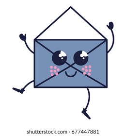 envelope mail kawaii character