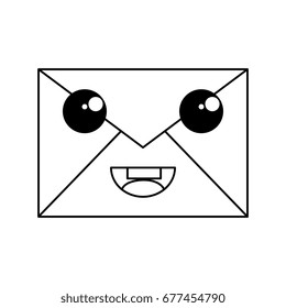 envelope mail kawaii character