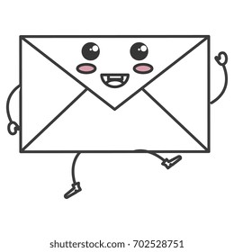 envelope mail kawaii character