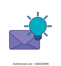 envelope mail with light bulb