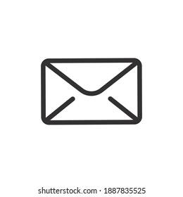 Envelope mail line icon for web template and app. Vector illustration design on white background. EPS 10