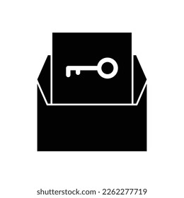 Envelope mail and lock icon design. Secret email vector icon. isolated on white background. vector illustration
