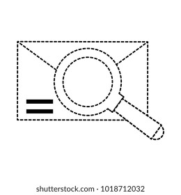 envelope mail with magnifying glass