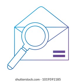 envelope mail with magnifying glass