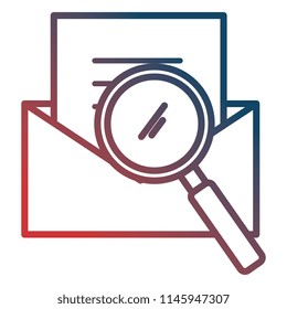 envelope mail with magnifying glass
