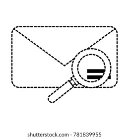 envelope mail with magnifying glass