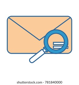 envelope mail with magnifying glass