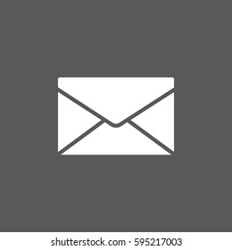 Envelope, mail, message icon vector, filled flat sign, solid white pictogram. Symbol, logo illustration. Pixel perfect
