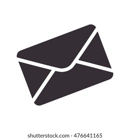 envelope mail message port email letter silhouette vector illustration